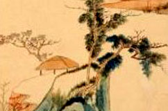 張大千 《潼關(guān)蒲雪圖》 尺寸：102×34cm