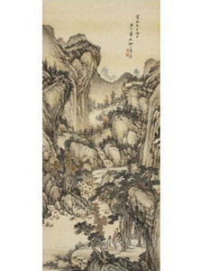 萬上遴（1739～1813） 的作品《秋林高會圖》